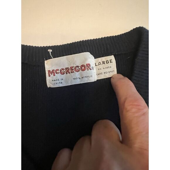 Mcgregor Mens Blue Vest Mcgregor 100% Acrylic Eclectic Grandpa - Picture 3 of 6